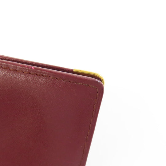 CARTIER Bifold Wallet leather Red Must Line