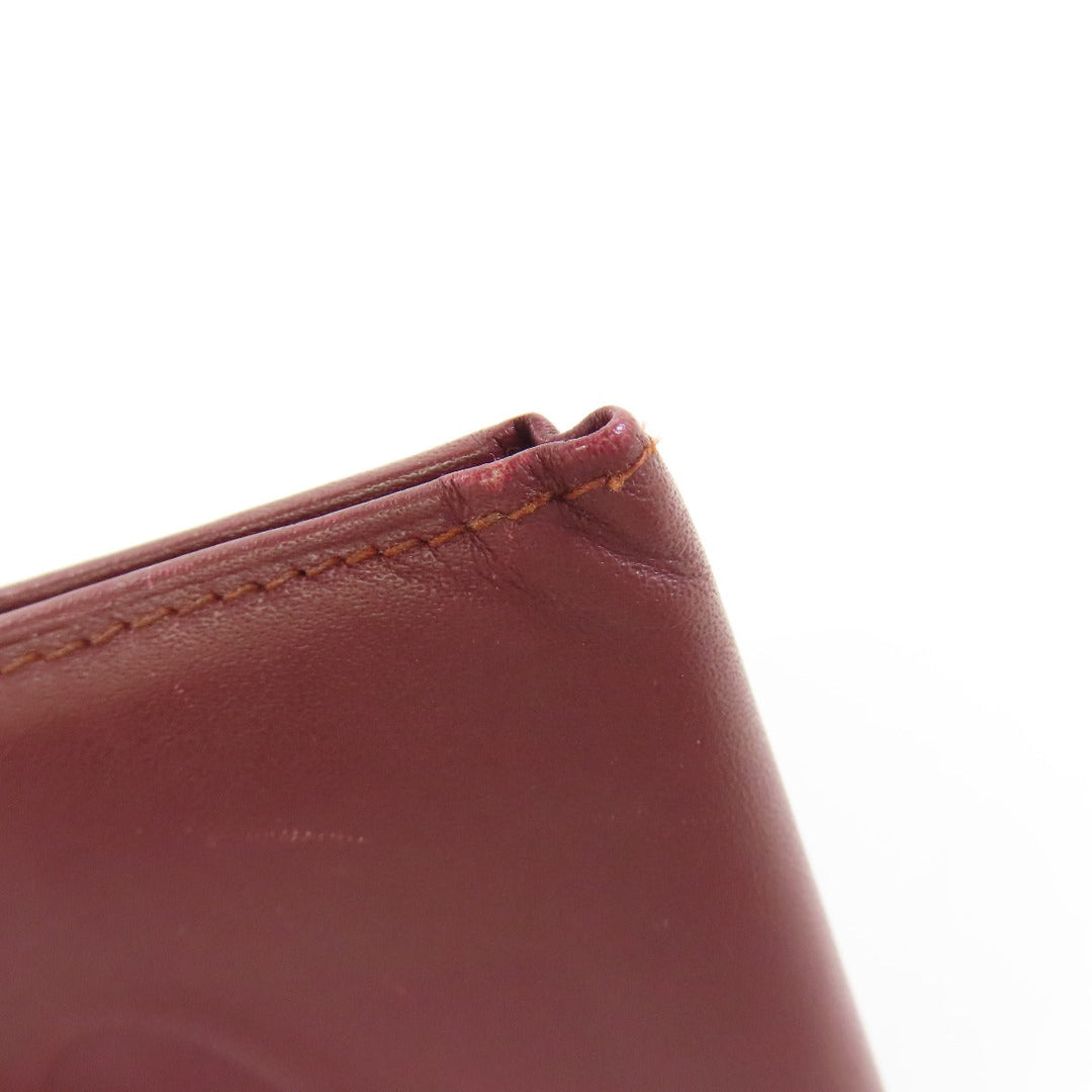 CARTIER Bifold Wallet leather Red Must Line