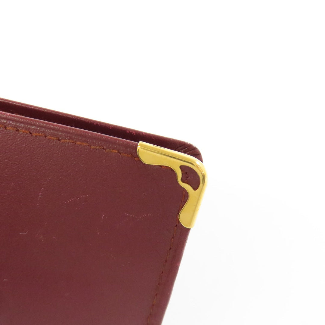 CARTIER Bifold Wallet leather Red Must Line