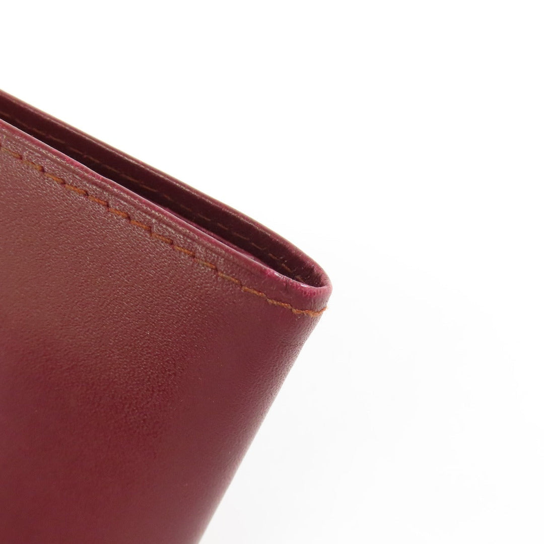 CARTIER Bifold Wallet leather Red Must Line