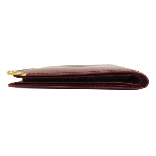 CARTIER Bifold Wallet leather Red Must Line