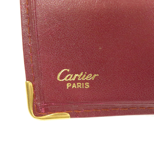 CARTIER Bifold Wallet leather Red Must Line