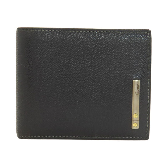 CARTIER Bifold Wallet leather black logo