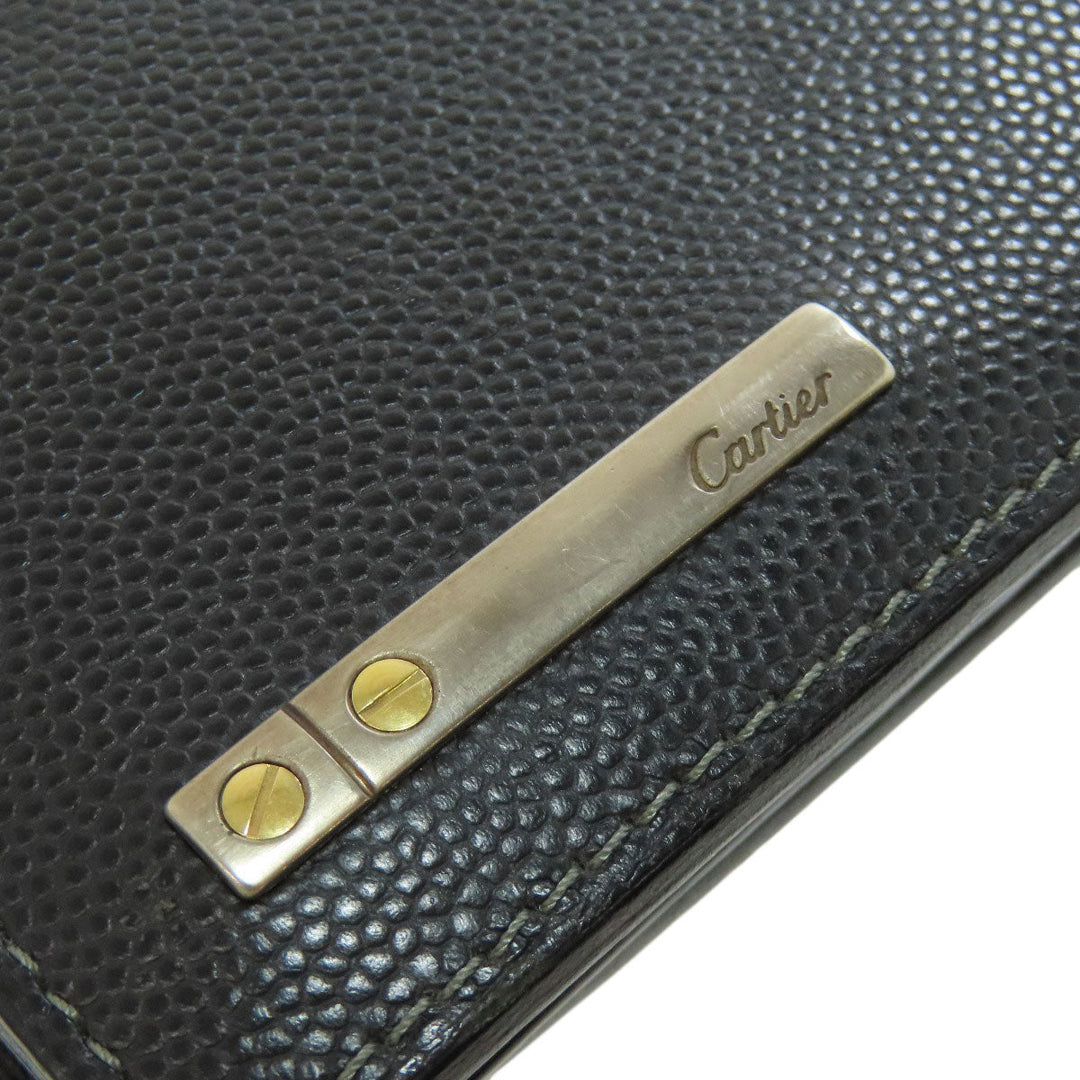 CARTIER Bifold Wallet leather black logo