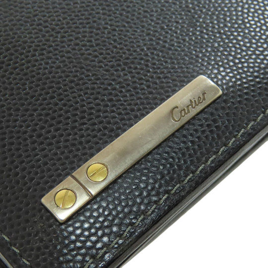 CARTIER Bifold Wallet leather black logo