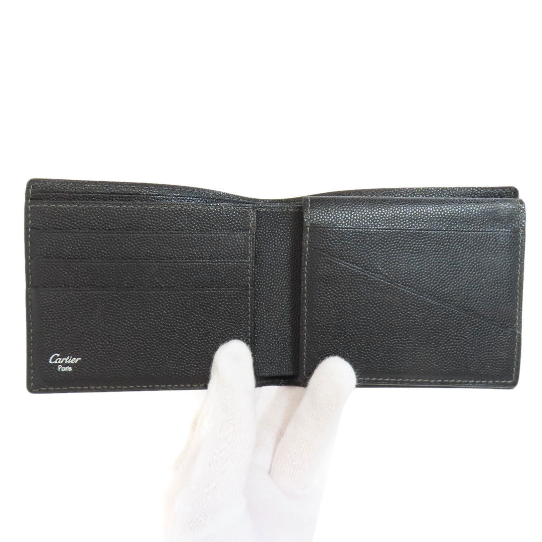 CARTIER Bifold Wallet leather black logo