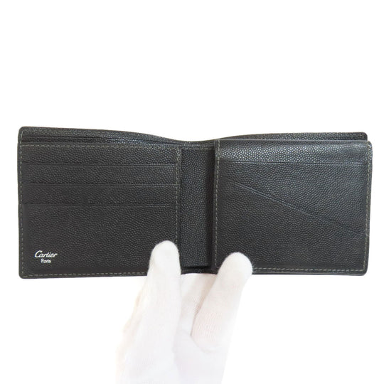 CARTIER Bifold Wallet leather black logo