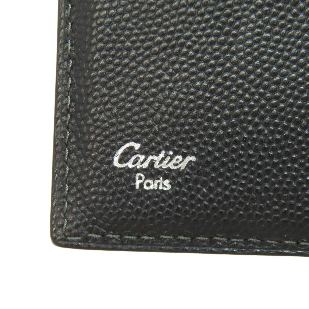 CARTIER Bifold Wallet leather black logo