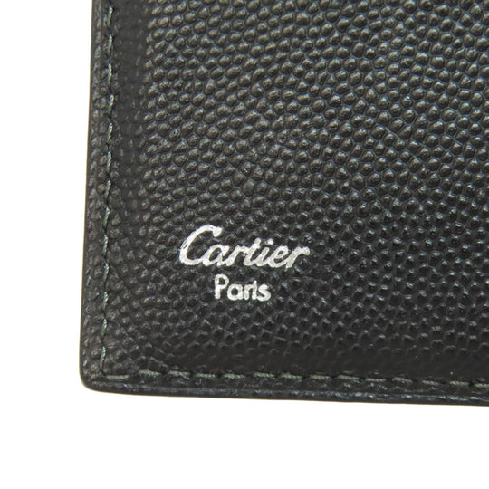 CARTIER Bifold Wallet leather black logo