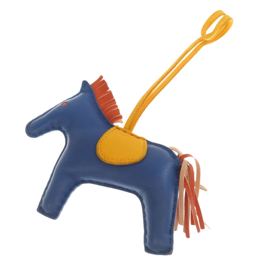 HERMES key ring Anyo Miro Navy Rodeo Charm Women Used Authentic