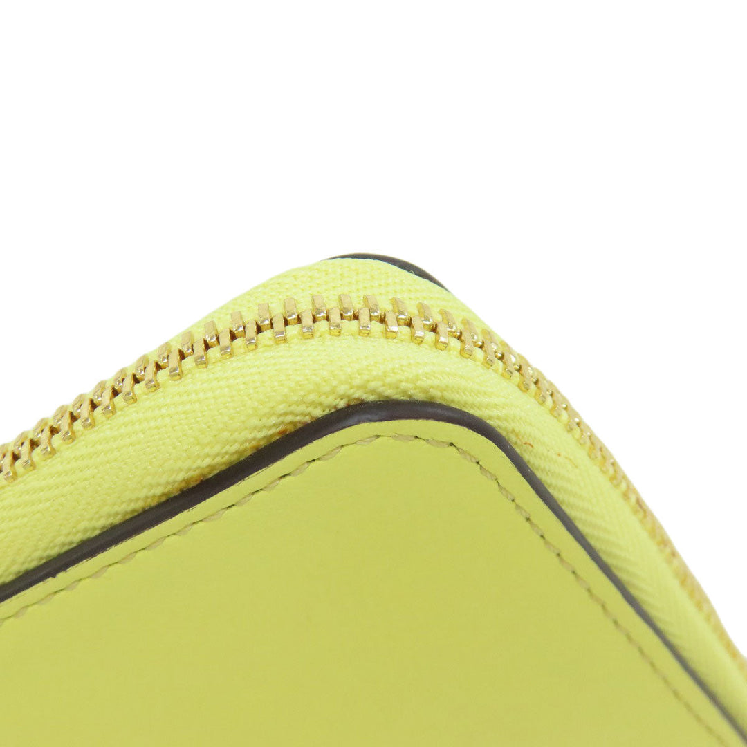 Chloe Coin case leather yellow Alphabet Women Used Authentic