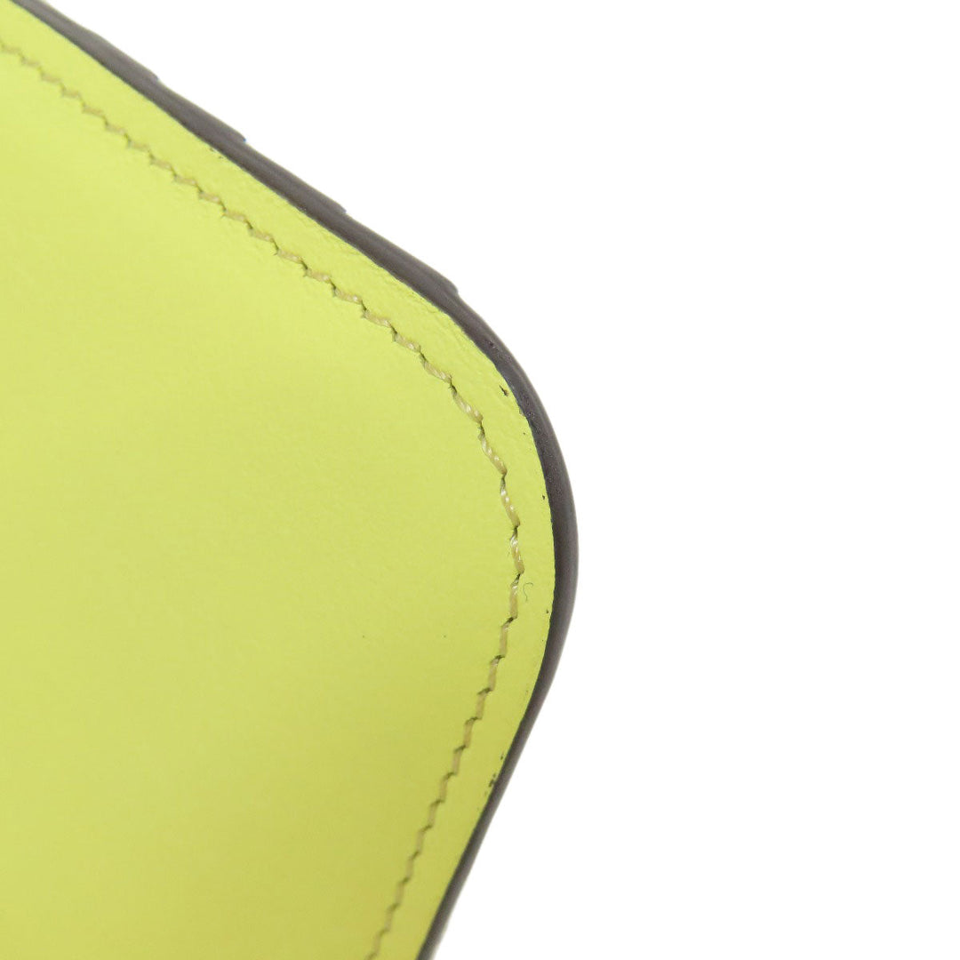 Chloe Coin case leather yellow Alphabet Women Used Authentic