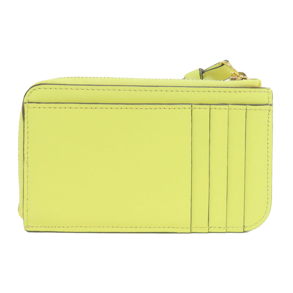 Chloe Coin case leather yellow Alphabet Women Used Authentic
