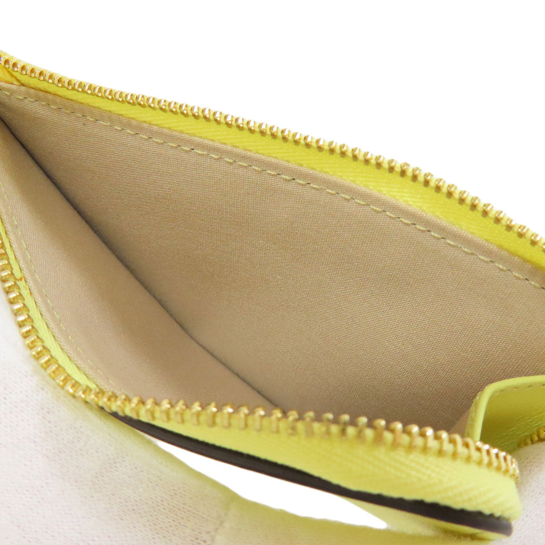 Chloe Coin case leather yellow Alphabet Women Used Authentic