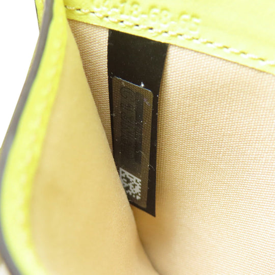 Chloe Coin case leather yellow Alphabet Women Used Authentic