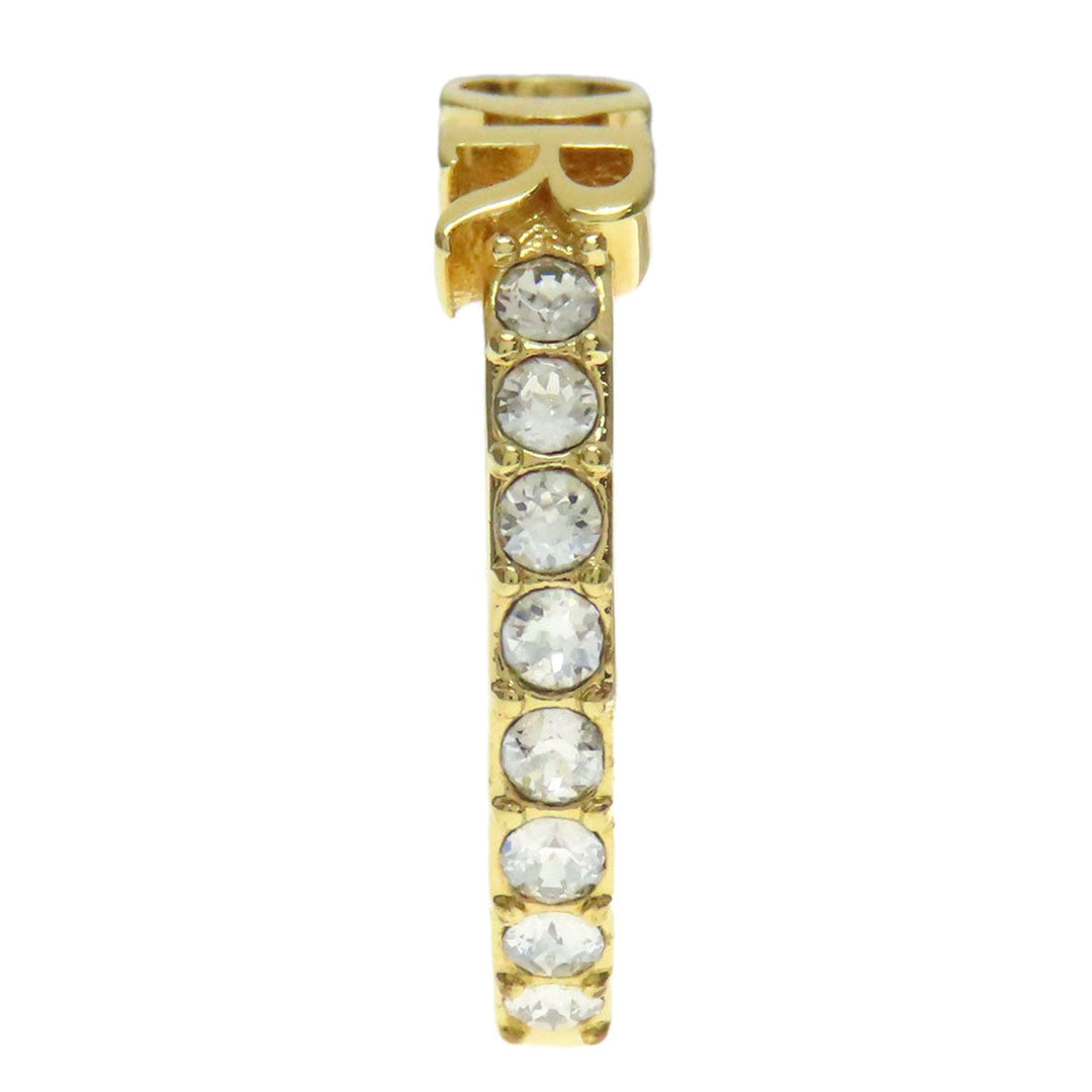 Christian Dior Ring metallic gold logo Women Used Authentic