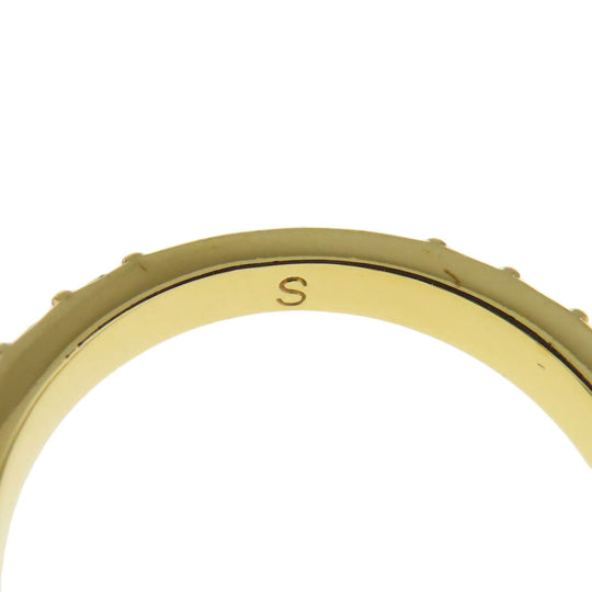 Christian Dior Ring metallic gold logo Women Used Authentic