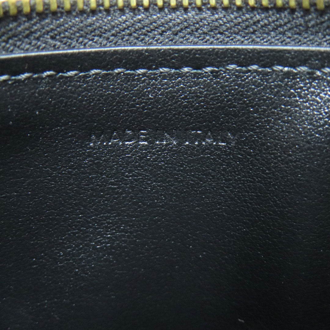 CELINE Accessory pouch leather black Triomphe