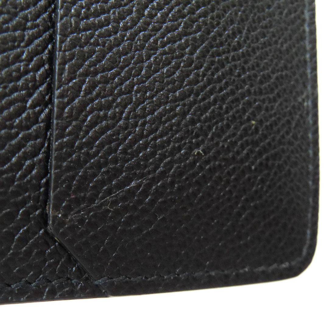 BALLY Card Case leather black logo Women Used Authentic
