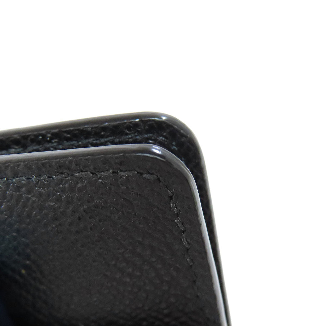 BALLY Card Case leather black logo Women Used Authentic