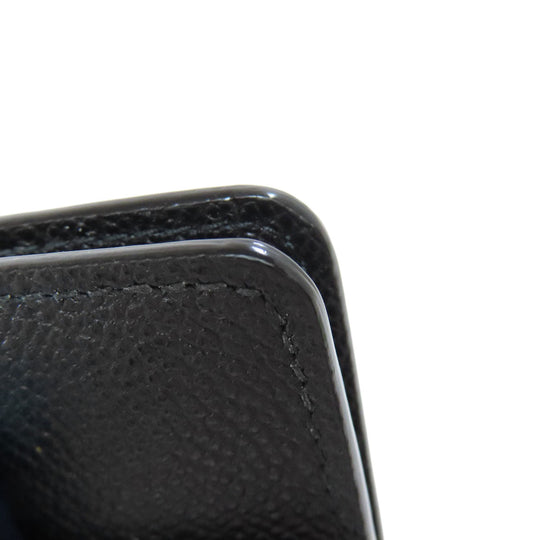 BALLY Card Case leather black logo Women Used Authentic