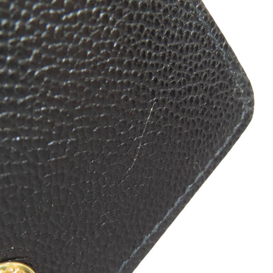 BALLY Card Case leather black logo Women Used Authentic