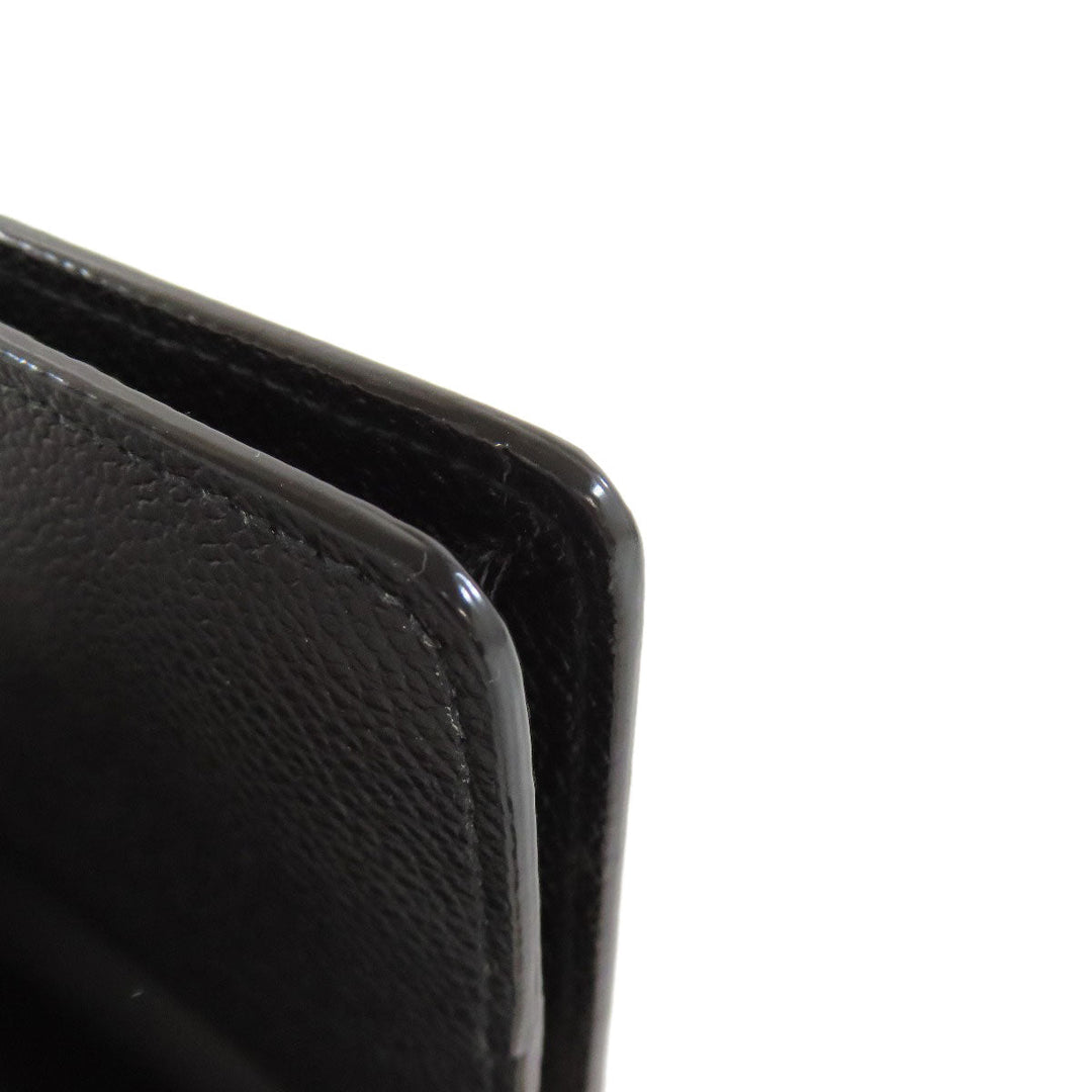 BALLY Card Case leather black buckle Women Used Authentic