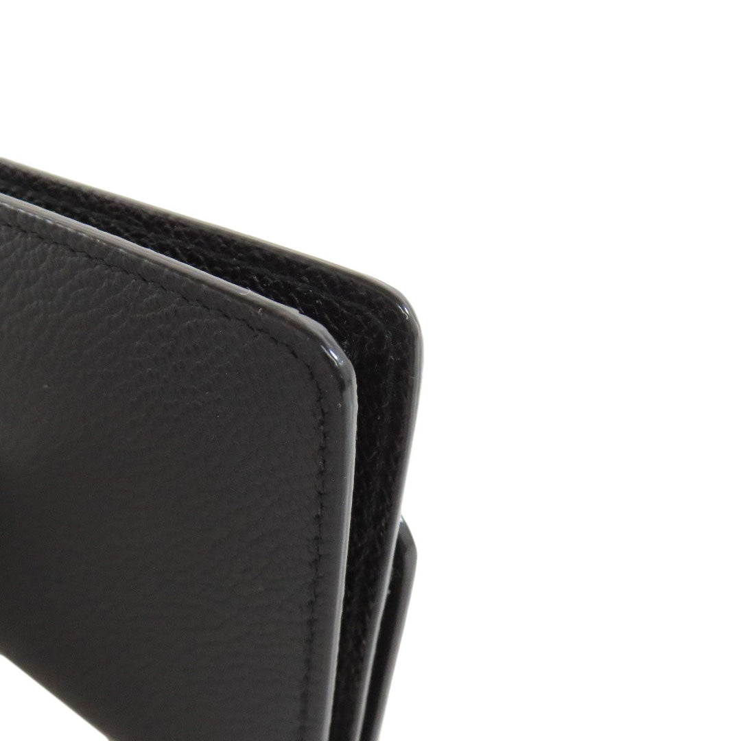 BALLY Card Case leather black buckle Women Used Authentic