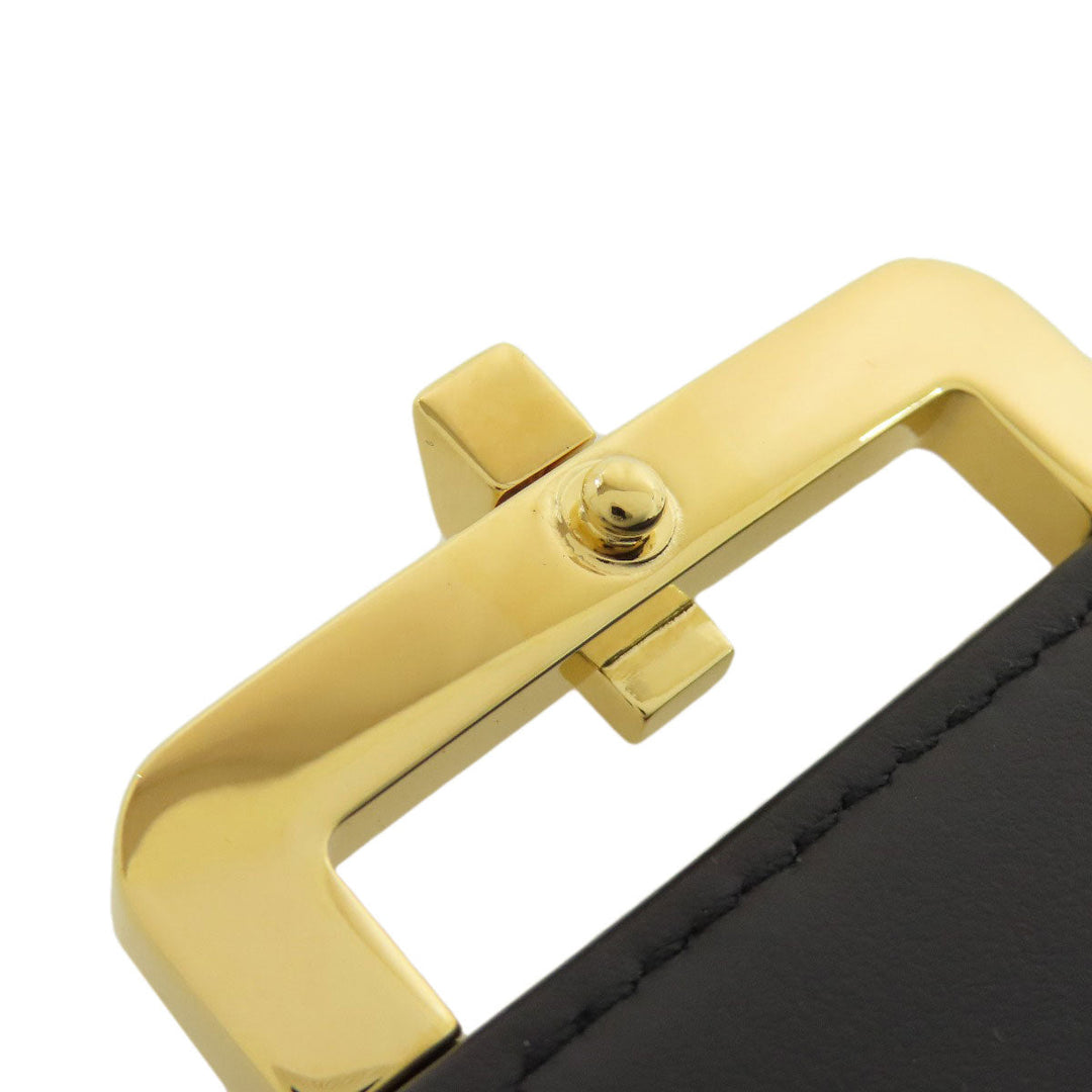 BALLY Card Case leather black buckle Women Used Authentic