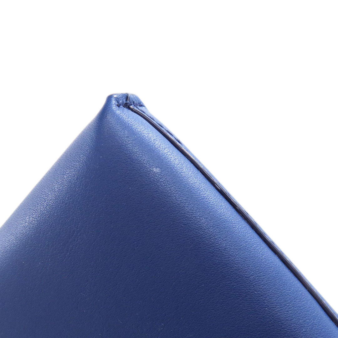 BALLY business bag leather blue Pouch Barry Stripe mens Used Authentic