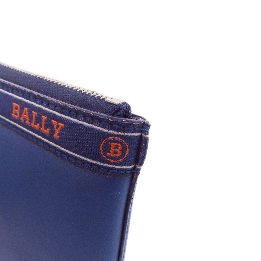 BALLY business bag leather blue Pouch Barry Stripe mens Used Authentic