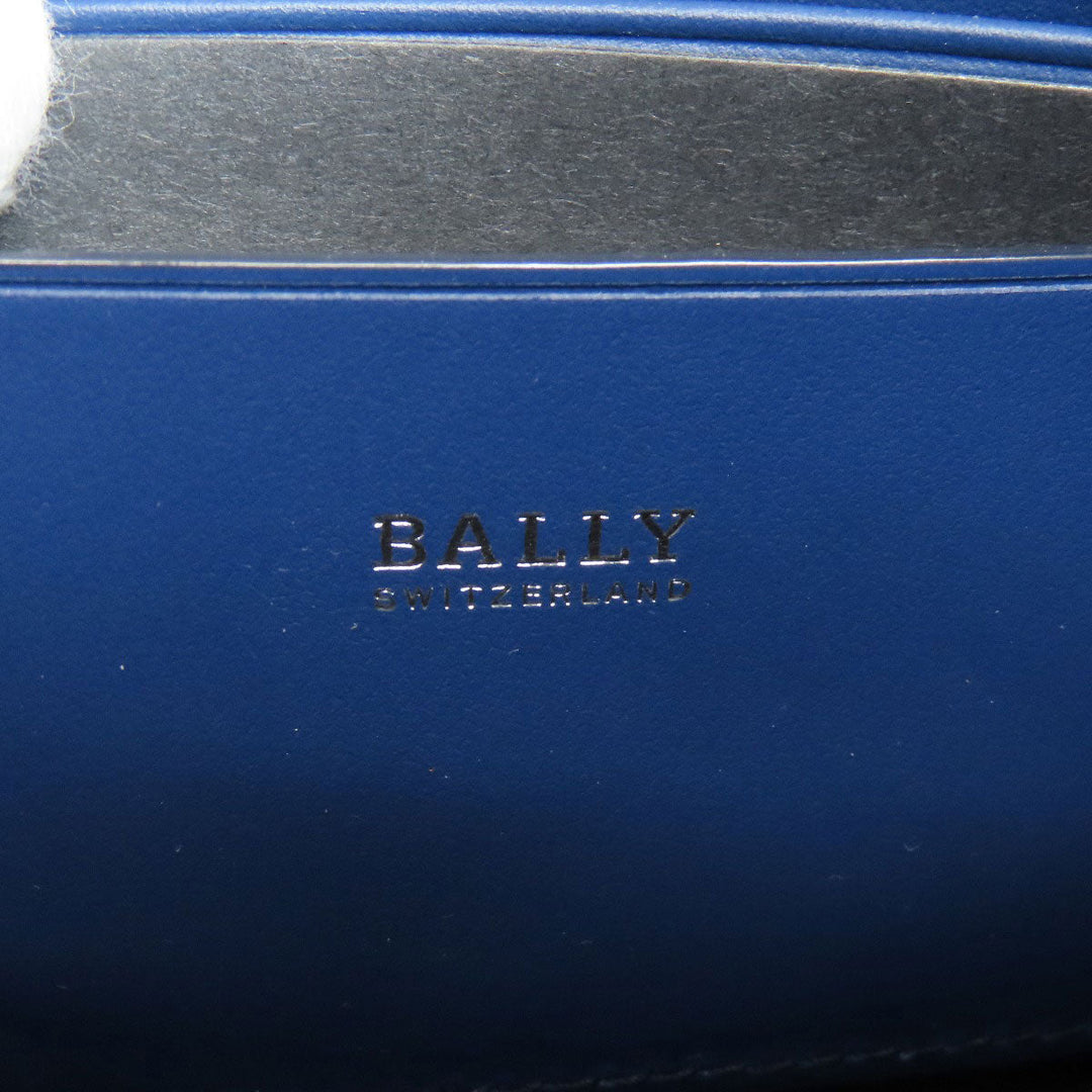 BALLY business bag leather blue Pouch Barry Stripe mens Used Authentic