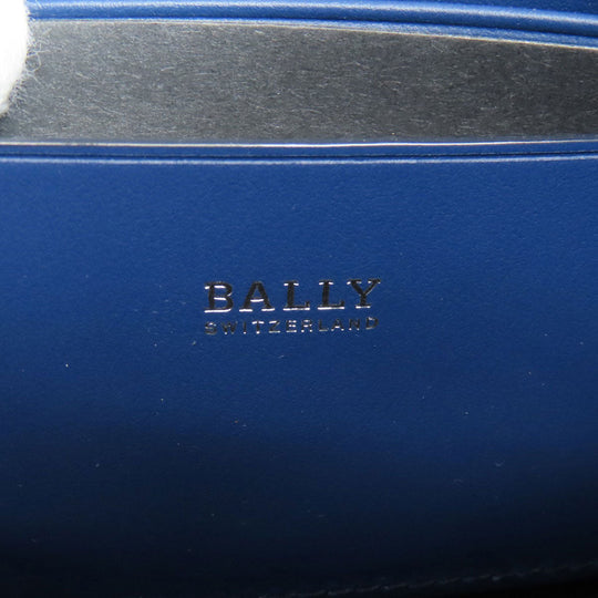 BALLY business bag leather blue Pouch Barry Stripe mens Used Authentic