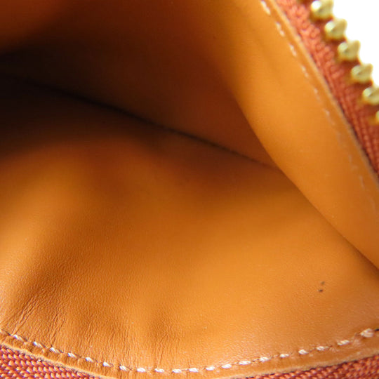 LOEWE Bifold Wallet Calfskin Brown Repeat Bar Tikal Wallet Small Women Used Authentic