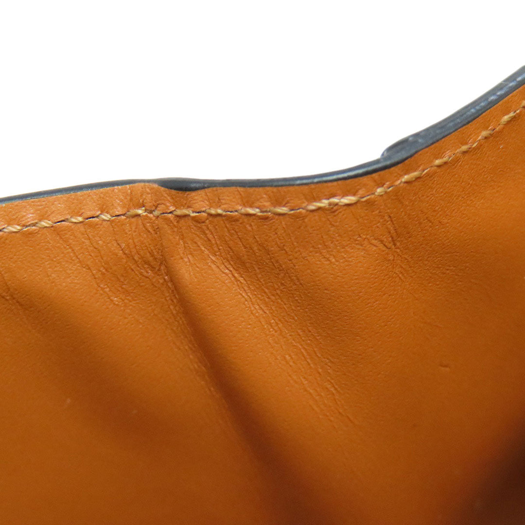 LOEWE Bifold Wallet Calfskin Brown Repeat Bar Tikal Wallet Small Women Used Authentic