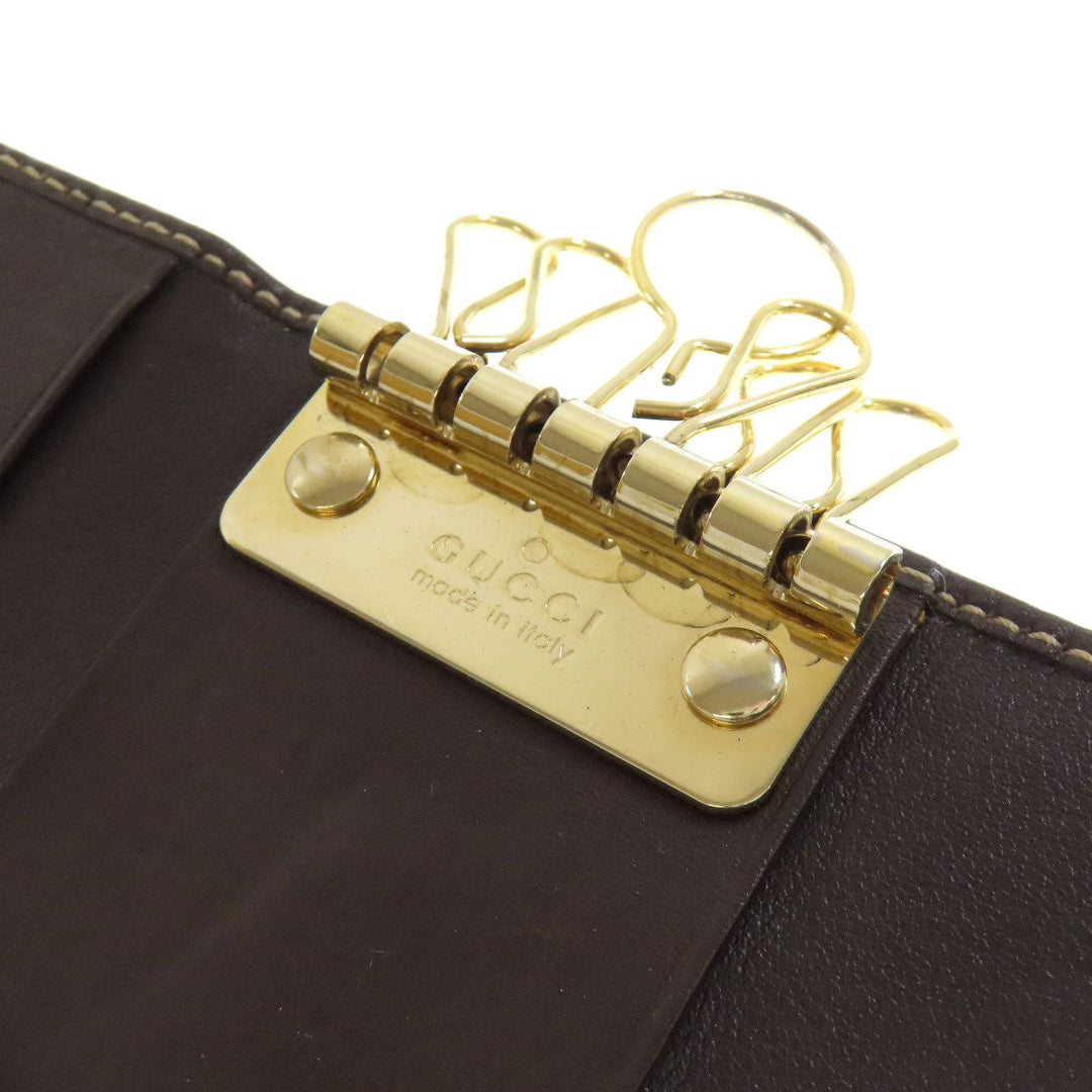 GUCCI Key case Key holder  203551 canvas Brown GG Lovely Women Used Authentic