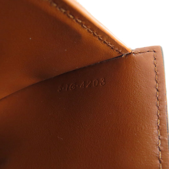CELINE Bifold Wallet Calfskin, shiny smooth lambskin Brown Small flap wallet Triomphe Women Used Authentic