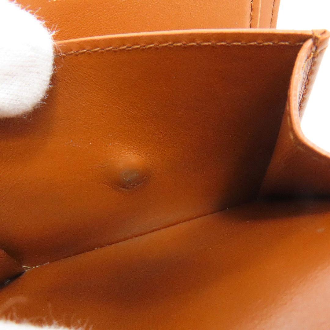 CELINE Bifold Wallet Calfskin, shiny smooth lambskin Brown Small flap wallet Triomphe Women Used Authentic