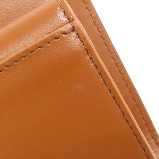 CELINE Bifold Wallet Calfskin, shiny smooth lambskin Brown Small flap wallet Triomphe Women Used Authentic