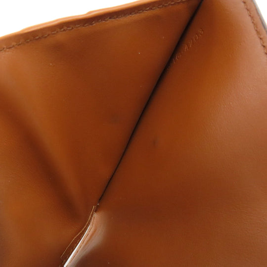 CELINE Bifold Wallet Calfskin, shiny smooth lambskin Brown Small flap wallet Triomphe Women Used Authentic