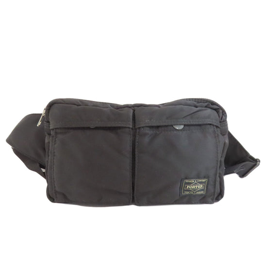 PORTER Sling bag Nylon black logo Women Used Authentic
