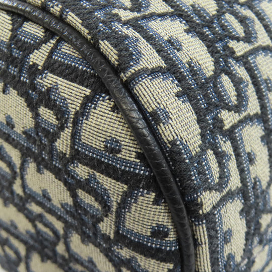 Christian Dior Shoulder Bag canvas Navy Roller Oblique