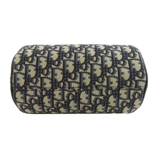 Christian Dior Shoulder Bag canvas Navy Roller Oblique