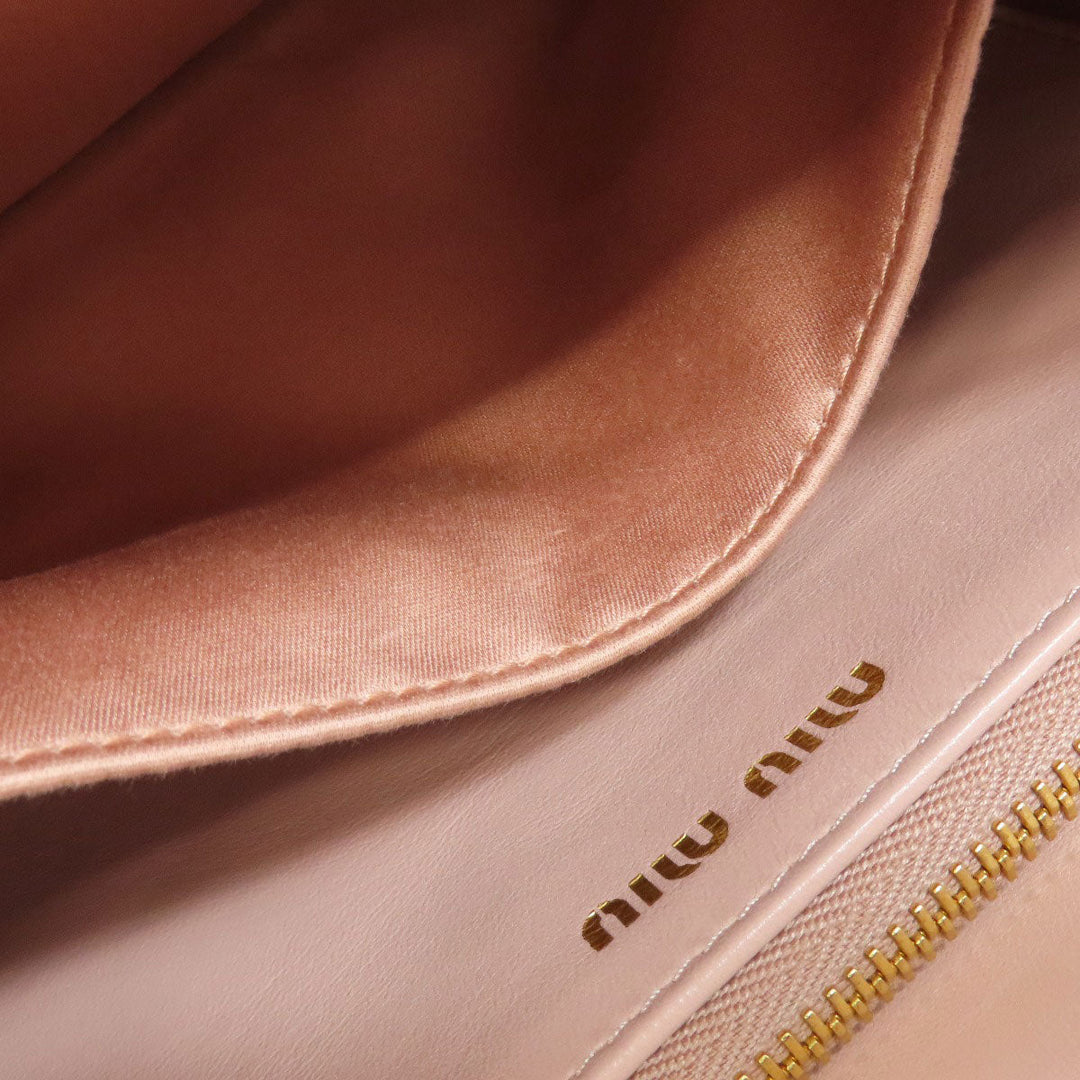 MIUMIU Shoulder Bag Calfskin pink 2WAY Women Used Authentic