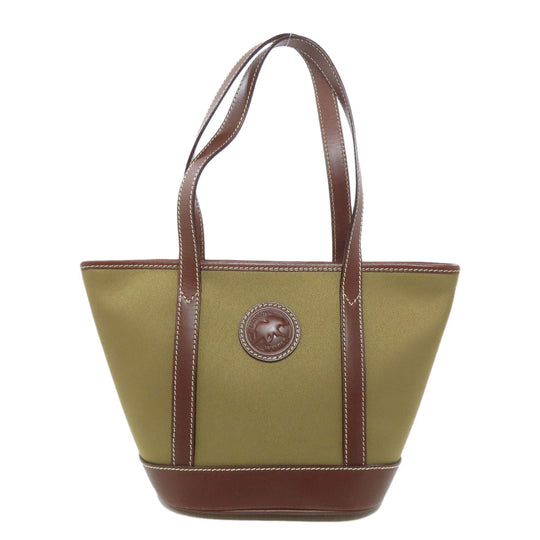 HUNTING WORLD Handbag canvas green logo Women Used Authentic
