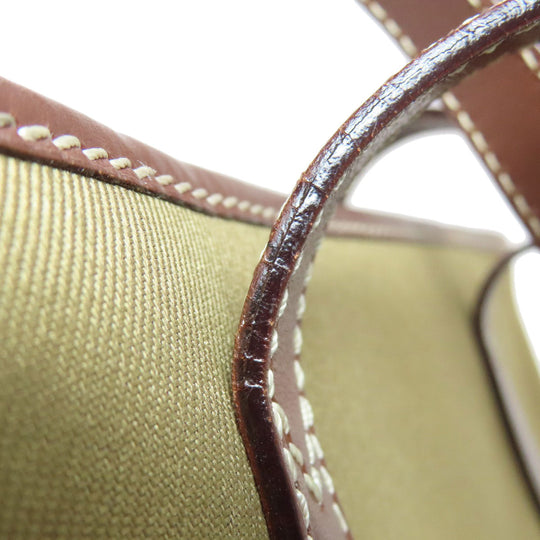 HUNTING WORLD Handbag canvas green logo Women Used Authentic