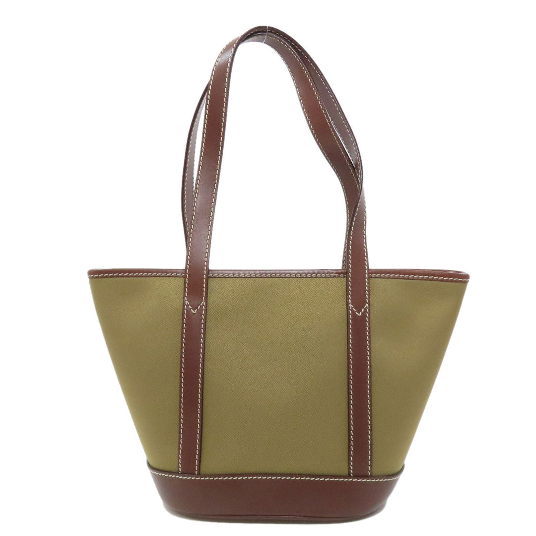 HUNTING WORLD Handbag canvas green logo Women Used Authentic