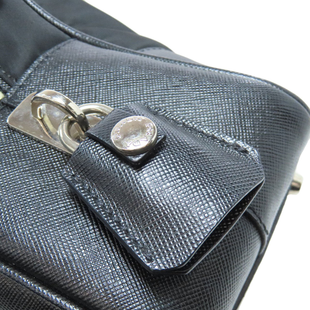 PRADA Handbag Nylon black logoMetal