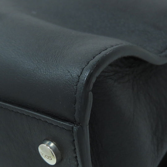 TOD’S Tote Bag Calfskin black 2WAY