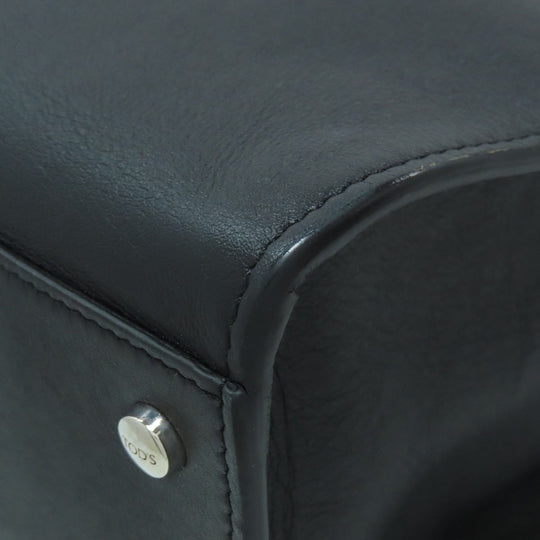 TOD’S Tote Bag Calfskin black 2WAY